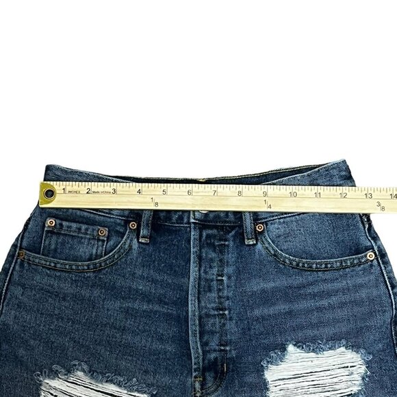 Pacsun Ultra High Rise Vintage Short Size 25 Button Fly Raw Hem Jean Shorts - Picture 3 of 11